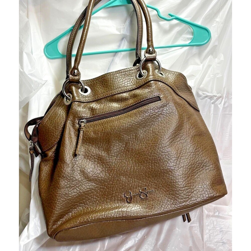 Jessica Simpson Large Handbag Multiple Sections And Adjustable Size 16ā Leather